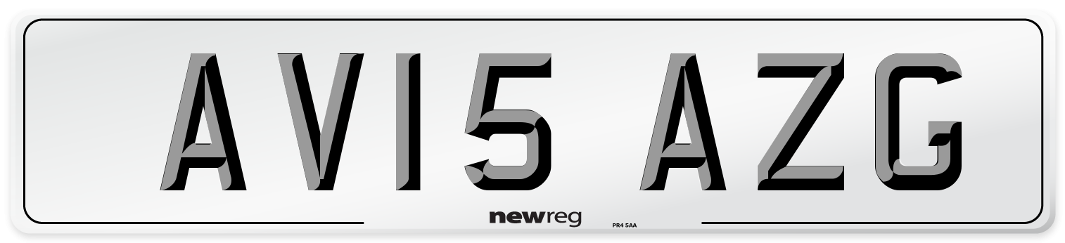 AV15 AZG Number Plate from New Reg